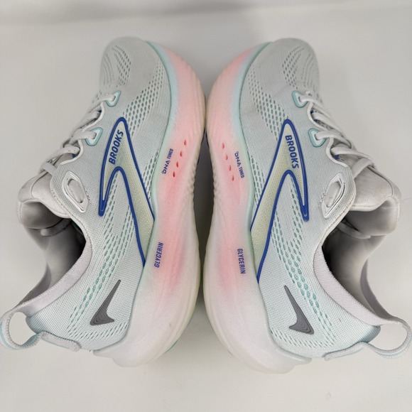 Brooks Glycerin GTS 22 Running Shoes Womens 8.5 D White Limpet Shell Amparo Blue - Picture 7 of 11
